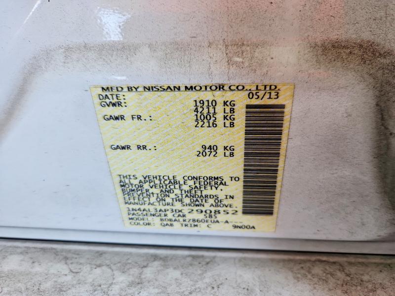Aukcja sprzedaży 2013 Nissan Altima, vin: 1N4AL3AP3DC290852, numer aukcji: 65166296
