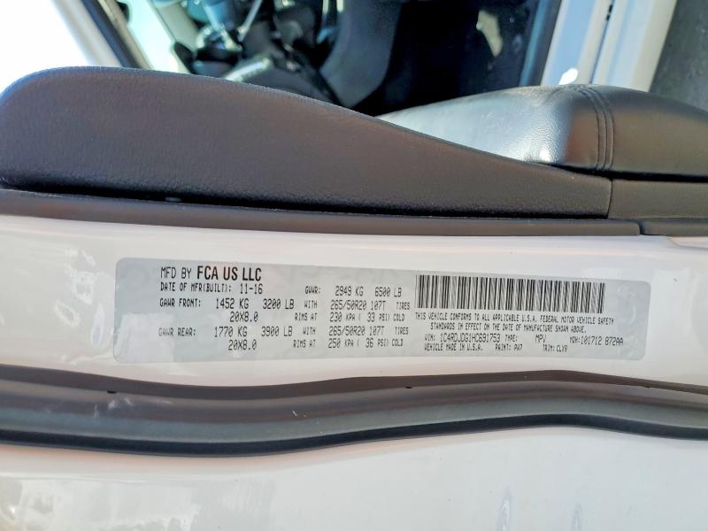 Aukcja sprzedaży 2017 Dodge Durango, vin: 1C4RDJDG1HC691753, numer aukcji: 63830066