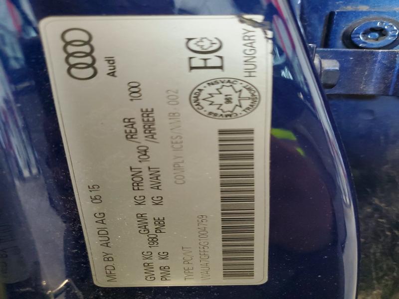 Продаж на аукціоні авто 2016 Audi A3, vin: WAUA7GFF5G1004759, номер лоту: 66357336