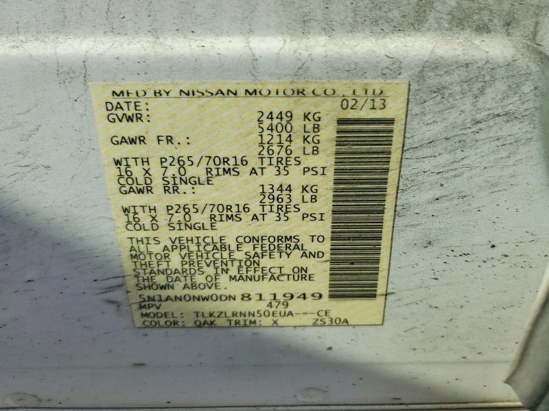 Aukcja sprzedaży 2013 Nissan Xterra, vin: 5N1AN0NW0DN811949, numer aukcji: 64759686