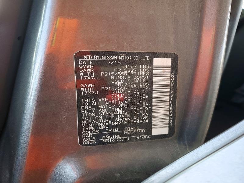 Продажа на аукционе авто 2015 Nissan Juke, vin: JN8AF5MV1FT564984, номер лота: 66982076