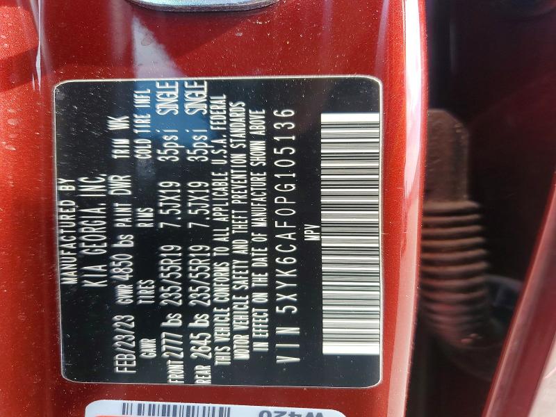 64296666 :رقم المزاد ، 5XYK6CAF0PG105136 vin ، 2023 Kia Sportage مزاد بيع