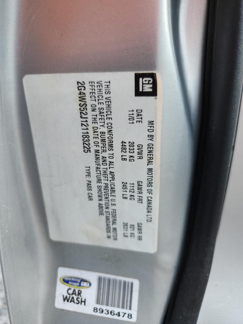 Aukcja sprzedaży 2002 Buick Century, vin: 2G4WS52J121183225, numer aukcji: 64294616
