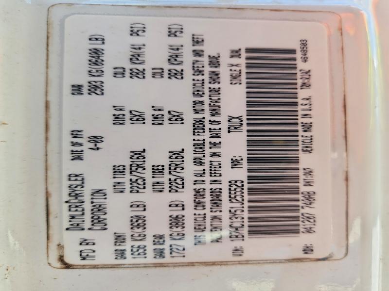 63594576 :رقم المزاد ، 1B7HC13Y51J255529 vin ، 2001 Dodge Ram 1500 مزاد بيع