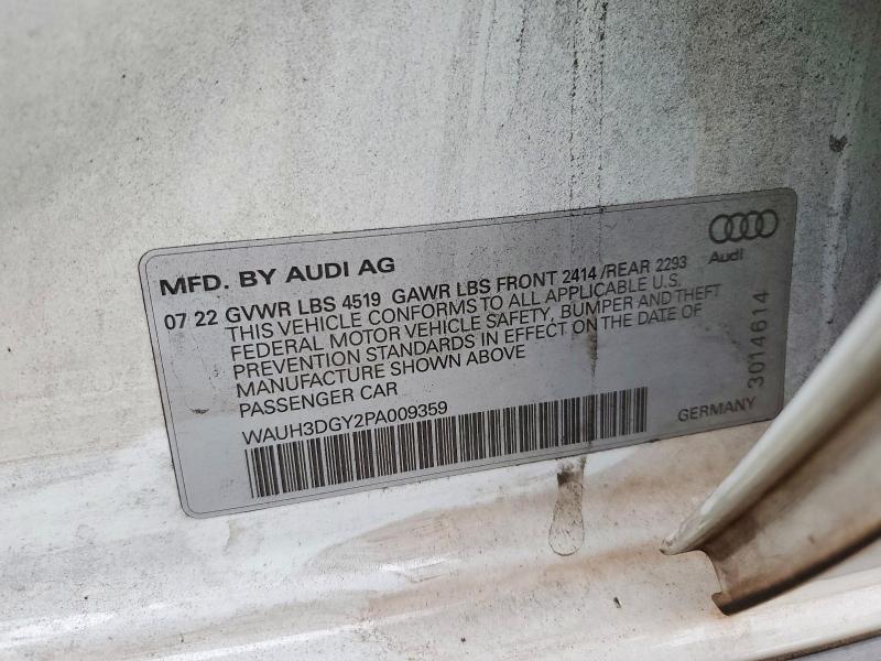 67063706 :رقم المزاد ، WAUH3DGY2PA009359 vin ، 2023 Audi S3 مزاد بيع
