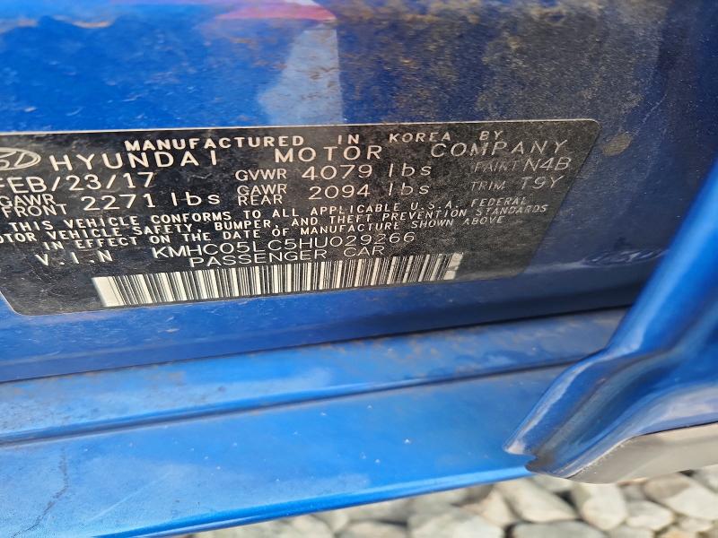 66125146 :رقم المزاد ، KMHC05LC5HU029266 vin ، 2017 Hyundai Ioniq مزاد بيع