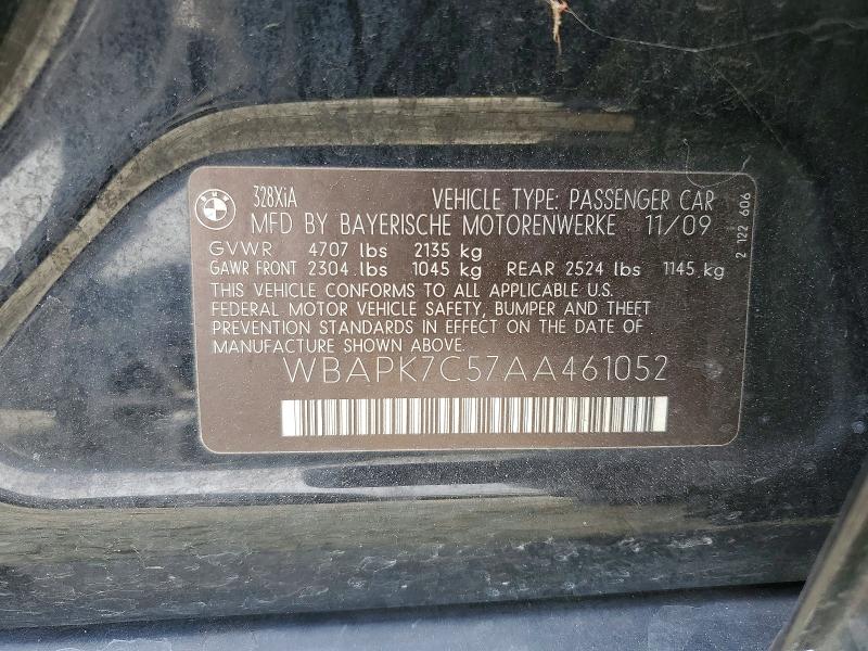 Продажа на аукционе авто 2010 Bmw 328, vin: WBAPK7C57AA461052, номер лота: 64997756
