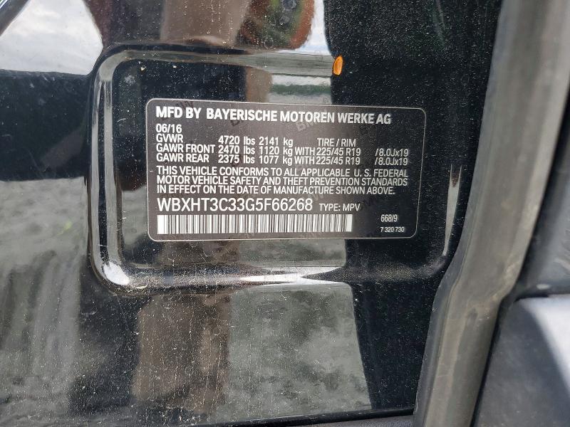 63819996 :رقم المزاد ، WBXHT3C33G5F66268 vin ، 2016 Bmw X1 مزاد بيع