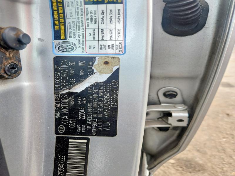 Aukcja sprzedaży 2011 Kia Forte5, vin: KNAFU5A2XB5417222, numer aukcji: 63831366