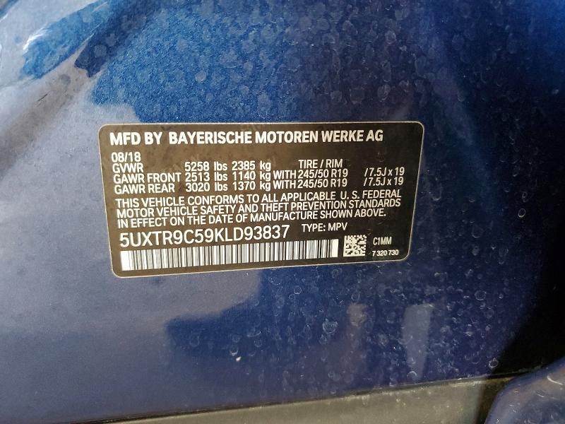 Продажа на аукционе авто 2019 Bmw X3, vin: 5UXTR9C59KLD93837, номер лота: 64436046