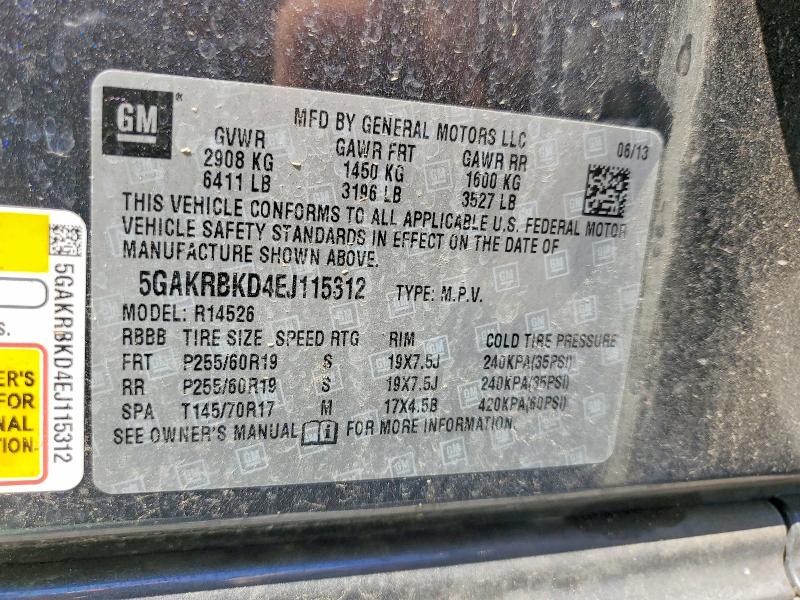 Продажа на аукционе авто 2014 Buick Enclave, vin: 5GAKRBKD4EJ115312, номер лота: 63736226
