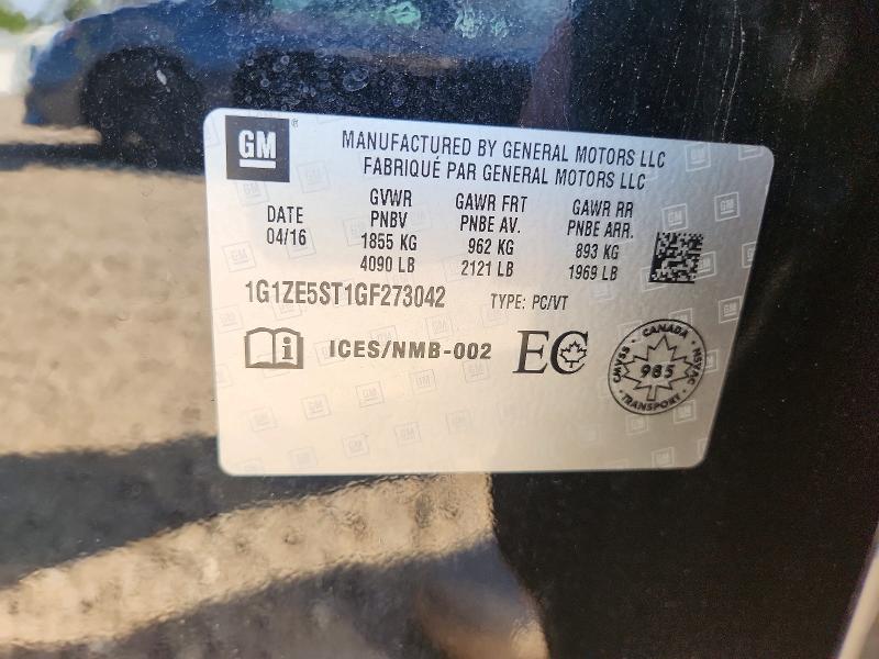 64035746 :رقم المزاد ، 1G1ZE5ST1GF273042 vin ، 2016 Chevrolet Malibu مزاد بيع