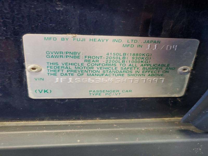 Продажа на аукционе авто 2005 Subaru Forester, vin: JF1SG63645H737997, номер лота: 66888586