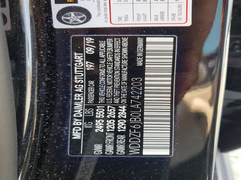 Aukcja sprzedaży 2020 Mercedes-benz E, vin: WDDZF6JB0LA742203, numer aukcji: 63242616