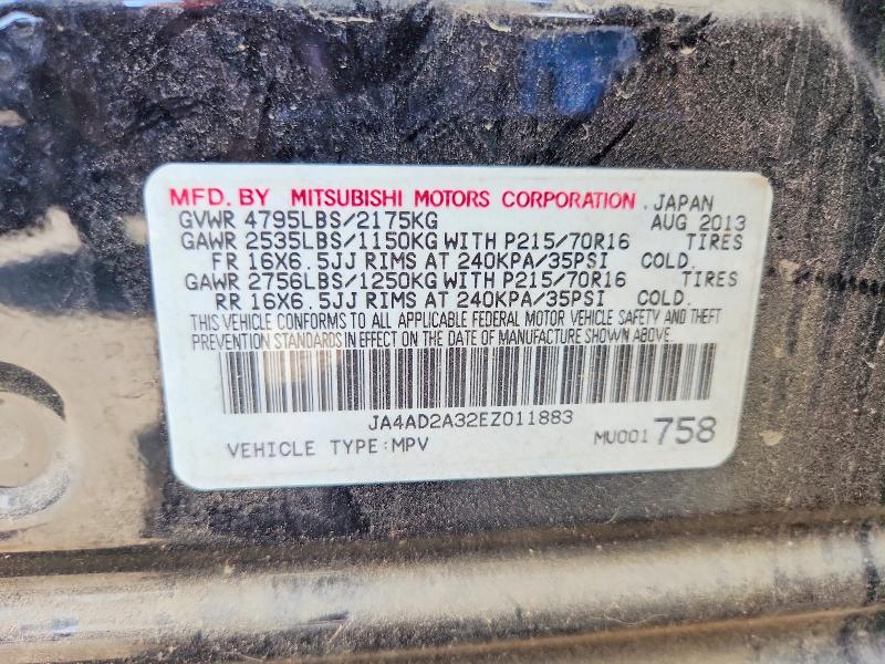 Aukcja sprzedaży 2014 Mitsubishi Outlander, vin: JA4AD2A32EZ011883, numer aukcji: 64197096
