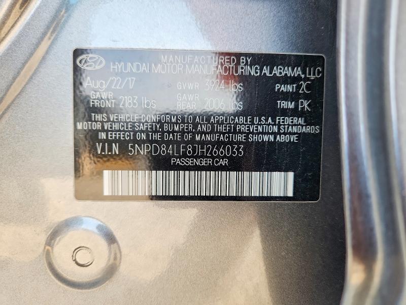 Продаж на аукціоні авто 2018 Hyundai Elantra, vin: 5NPD84LF8JH266033, номер лоту: 64300916