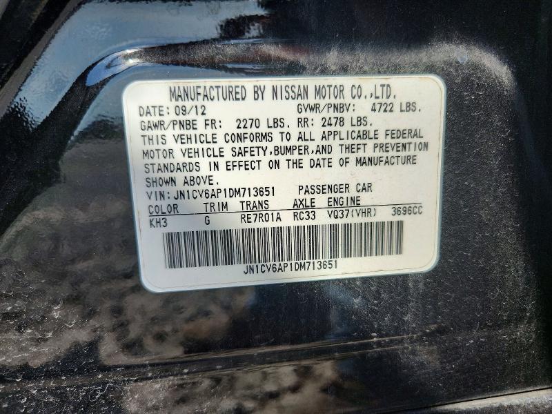 Aukcja sprzedaży 2013 Infiniti G37 Sedan, vin: JN1CV6AP1DM713651, numer aukcji: 64755876