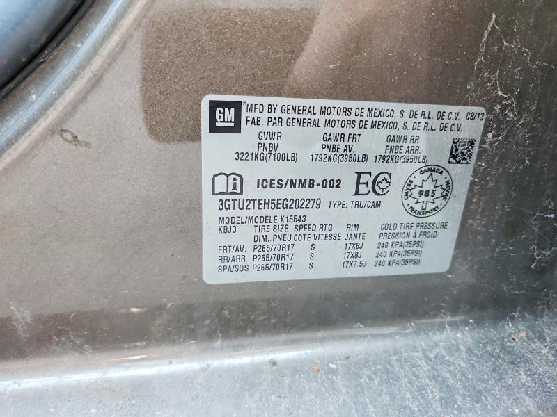 Продажа на аукционе авто 2014 Gmc Sierra, vin: 3GTU2TEH5EG202279, номер лота: 64097586