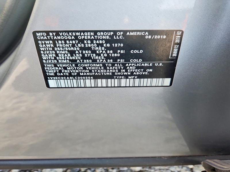 Продажа на аукционе авто 2020 Volkswagen Atlas Cross Sport, vin: 1V2EC2CA8LC200204, номер лота: 63745946