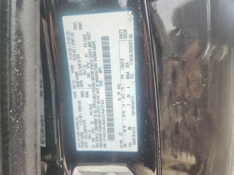 Aukcja sprzedaży 2016 Ford Escape, vin: 1FMCU0J92GUA91723, numer aukcji: 63849096