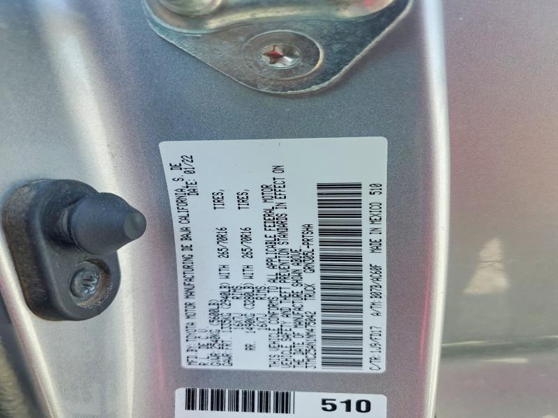 Aukcja sprzedaży 2022 Toyota Tacoma, vin: 3TMCZ5AN1NM475042, numer aukcji: 65207186