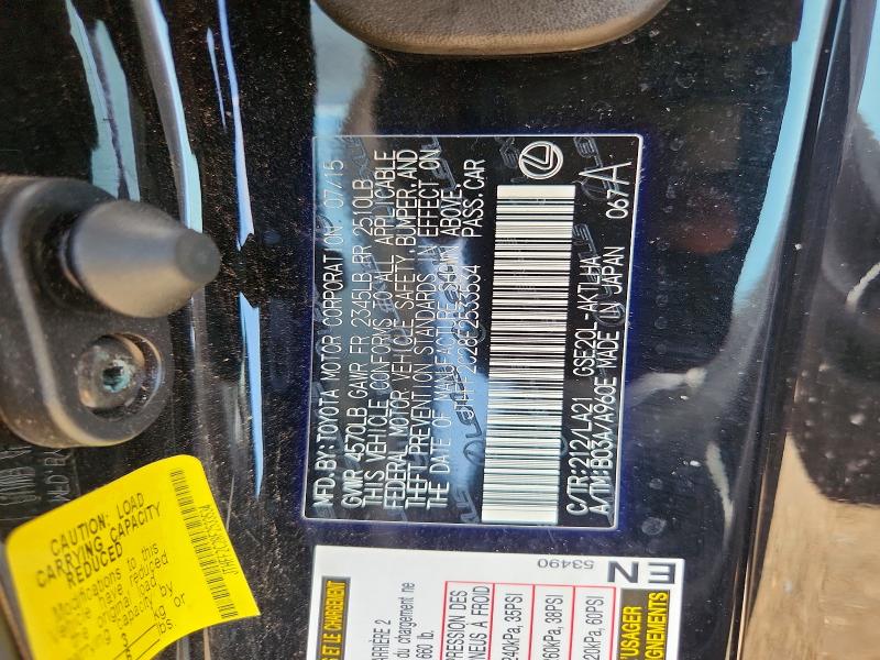 Продаж на аукціоні авто 2015 Lexus Is, vin: JTHFF2C28F2533534, номер лоту: 63621156