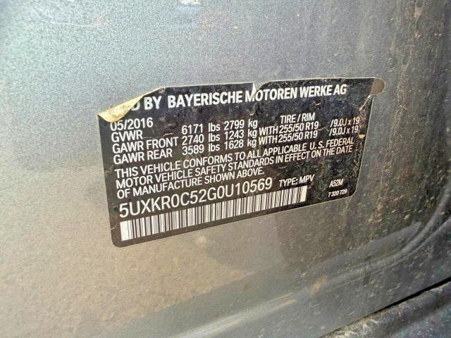 2016 Bmw X5 მანქანა იყიდება აუქციონზე, vin: 5UXKR0C52G0U10569, აუქციონის ნომერი: 64849516