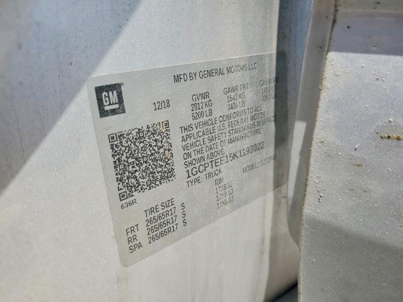 65312056 :رقم المزاد ، 1GCPTEE15K1193022 vin ، 2019 Chevrolet Colorado مزاد بيع