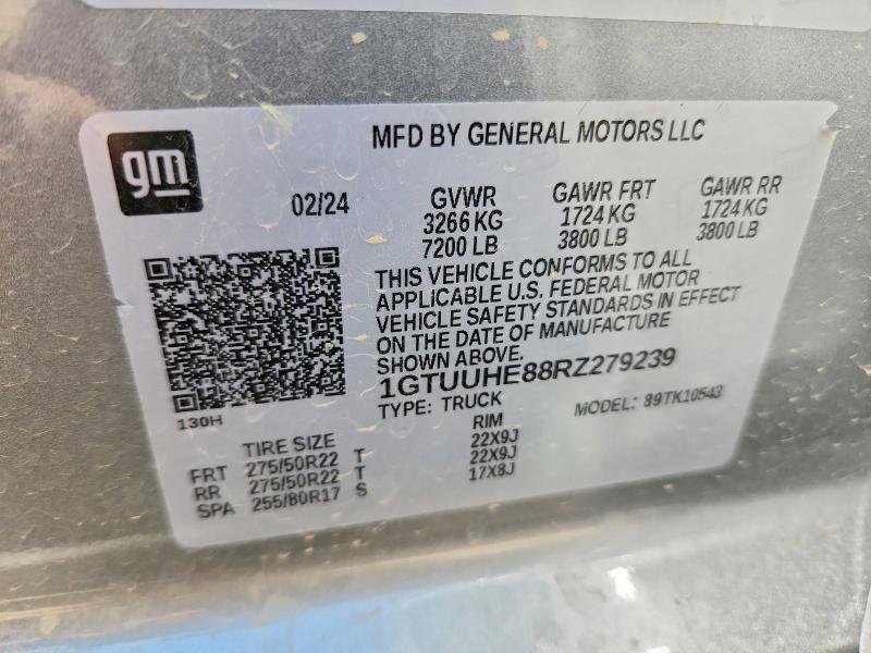 Продажа на аукционе авто 2024 Gmc Sierra, vin: 1GTUUHE88RZ279239, номер лота: 65388346