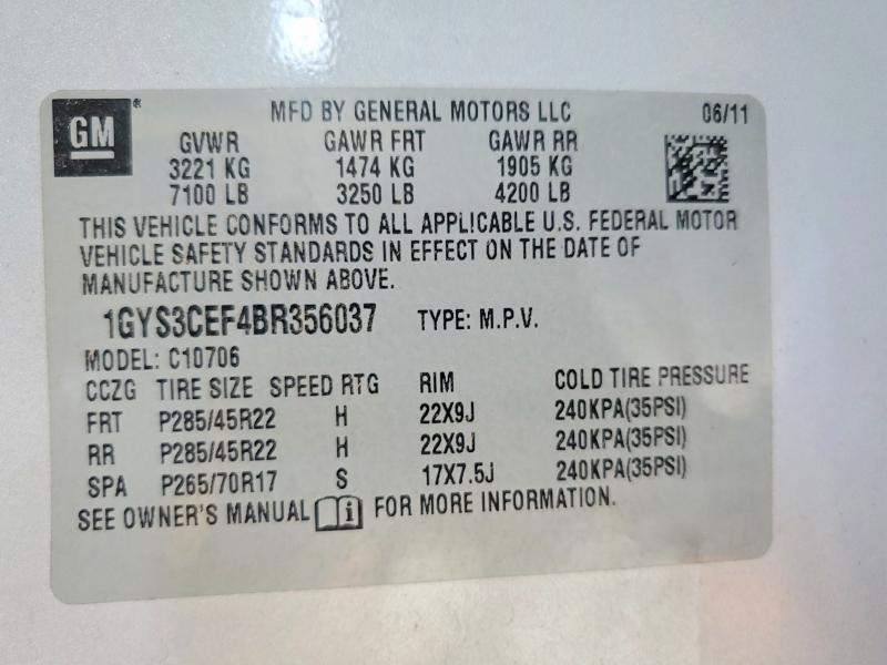 Aukcja sprzedaży 2011 Cadillac Escalade, vin: 1GYS3CEF4BR356037, numer aukcji: 66085656