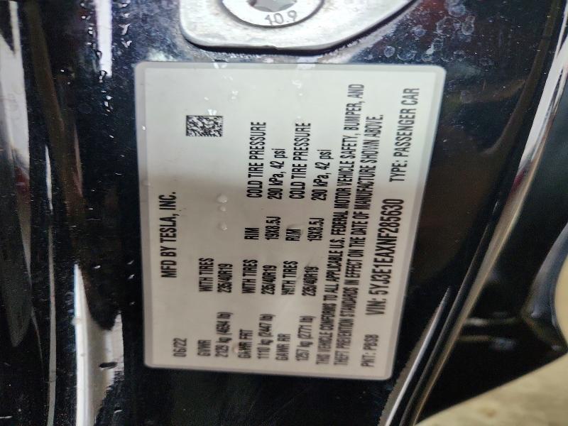 Aukcja sprzedaży 2022 Tesla Model 3, vin: 5YJ3E1EAXNF285630, numer aukcji: 65931536