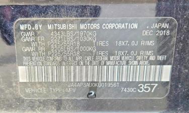 Aukcja sprzedaży 2019 Mitsubishi Outlander Sport, vin: JA4AP3AU0KU019561, numer aukcji: 63323246