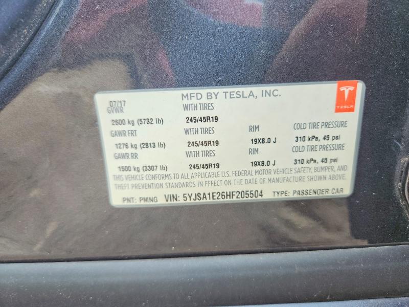 Aukcja sprzedaży 2017 Tesla Model S, vin: 5YJSA1E26HF205504, numer aukcji: 64966446