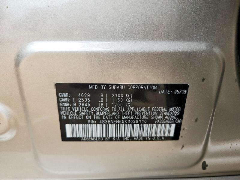 Aukcja sprzedaży 2019 Subaru Legacy, vin: 4S3BNEN65K3039110, numer aukcji: 63773646