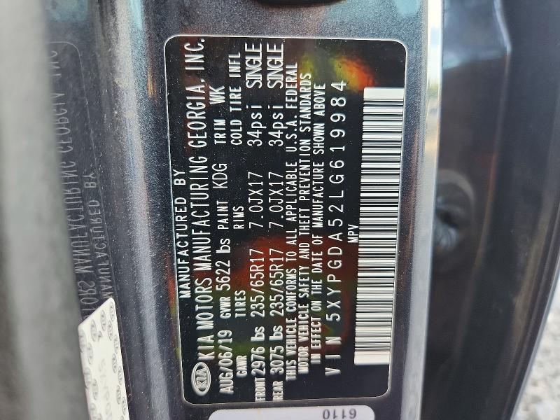 Продажа на аукционе авто 2020 Kia Sorento, vin: 5XYPGDA52LG619984, номер лота: 66560226