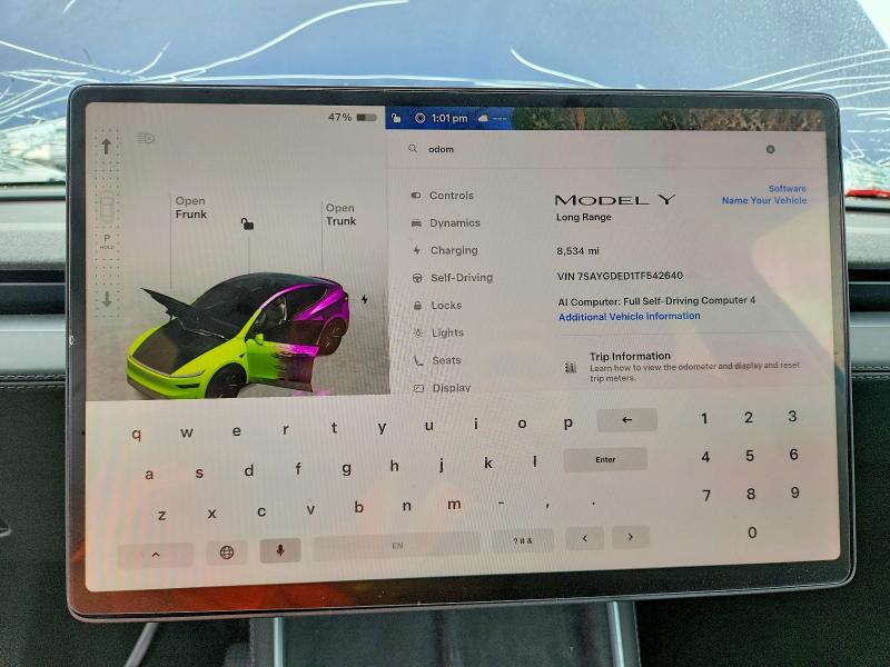 Aukcja sprzedaży 2026 Tesla Model Y, vin: 7SAYGDED1TF542640, numer aukcji: 66974416