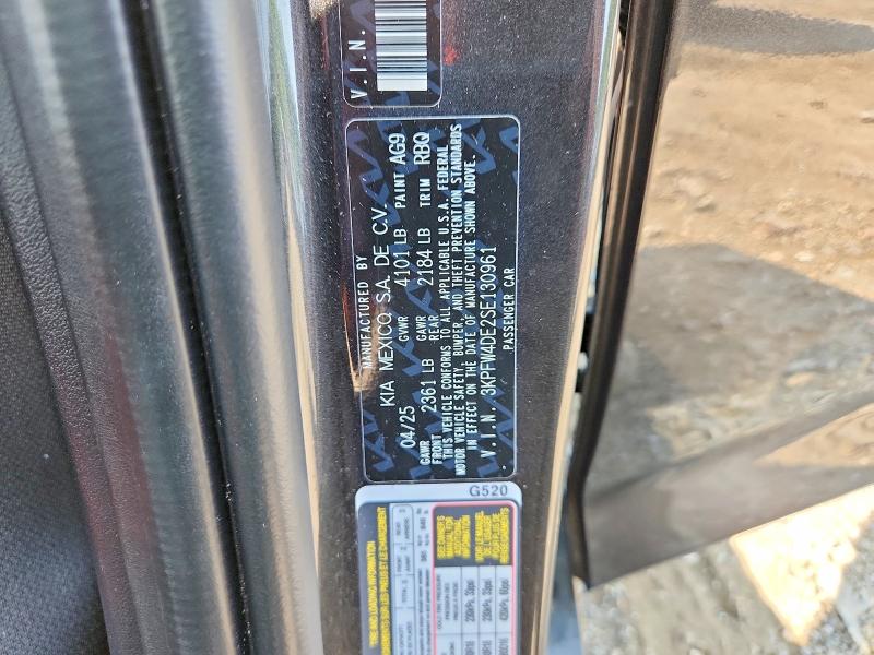 Aukcja sprzedaży 2025 Kia K4, vin: 3KPFW4DE2SE130961, numer aukcji: 64978536