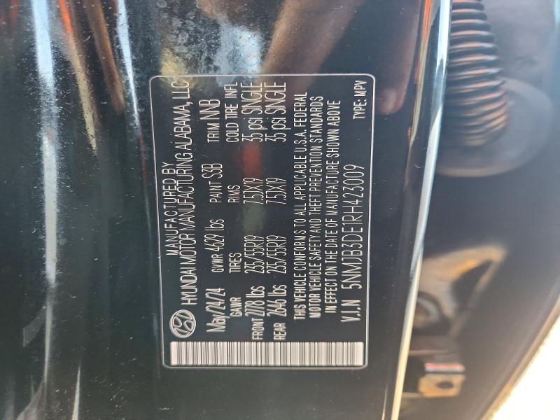 65499376 :رقم المزاد ، 5NMJB3DE1RH423009 vin ، 2024 Hyundai Tucson مزاد بيع