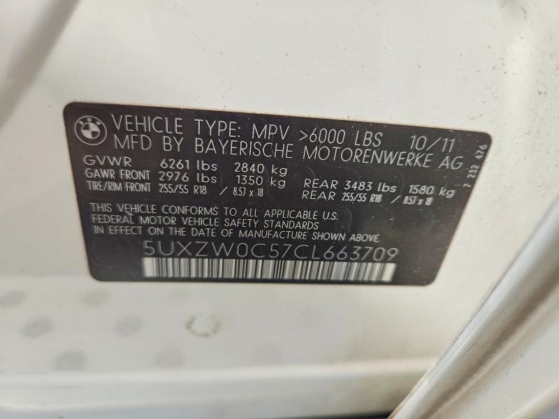 Продаж на аукціоні авто 2012 Bmw X5, vin: 5UXZW0C57CL663709, номер лоту: 65031536