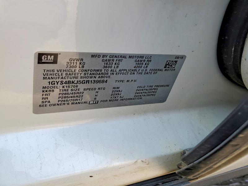 Продажа на аукционе авто 2016 Cadillac Escalade, vin: 1GYS4BKJ5GR139684, номер лота: 64369076