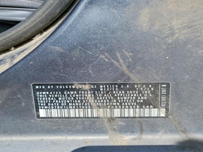 Aukcja sprzedaży 2020 Volkswagen Jetta, vin: 3VWCB7BU1LM017033, numer aukcji: 63418916
