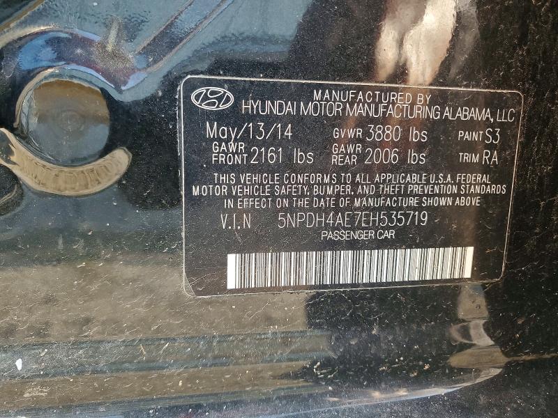 Продаж на аукціоні авто 2014 Hyundai Elantra, vin: 5NPDH4AE7EH535719, номер лоту: 66619326