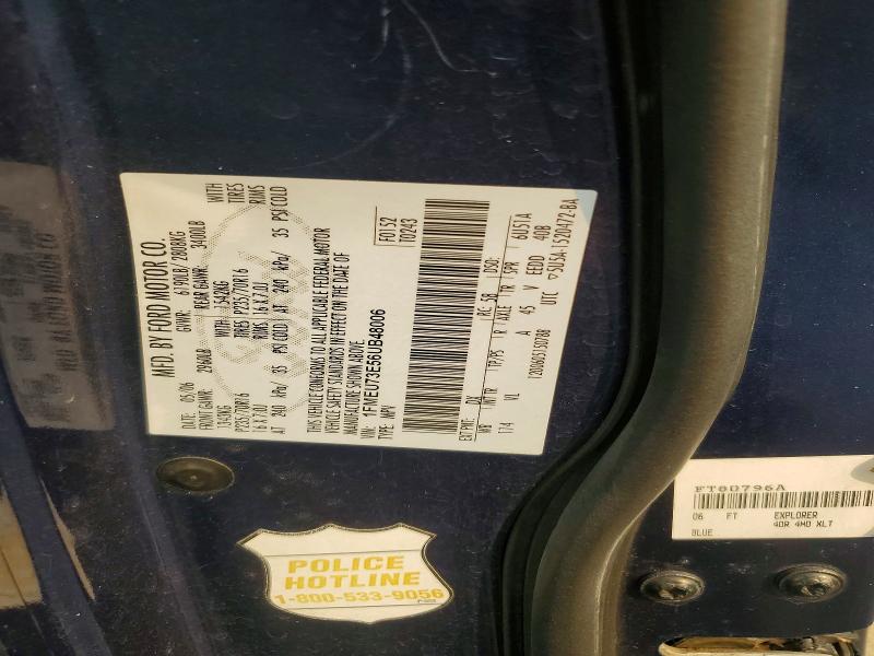 63894716 :رقم المزاد ، 1FMEU73E56UB48006 vin ، 2006 Ford Explorer مزاد بيع