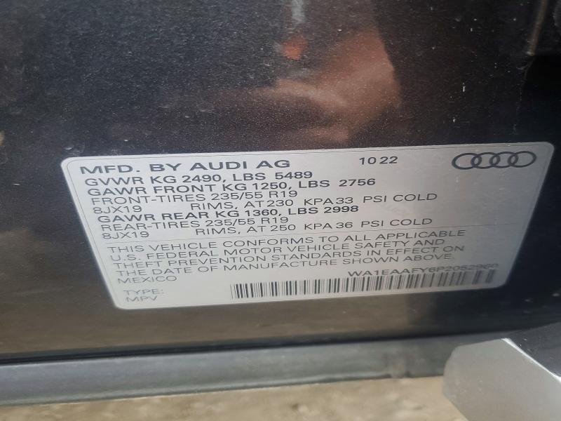 Aukcja sprzedaży 2023 Audi Q5, vin: WA1EAAFY6P2052960, numer aukcji: 64061576