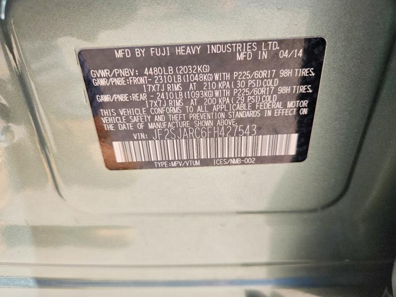 Aukcja sprzedaży 2015 Subaru Forester, vin: JF2SJARC6FH427543, numer aukcji: 65790816