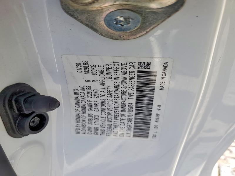 Aukcja sprzedaży 2020 Honda Civic, vin: 2HGFC4B81LH302054, numer aukcji: 64904106