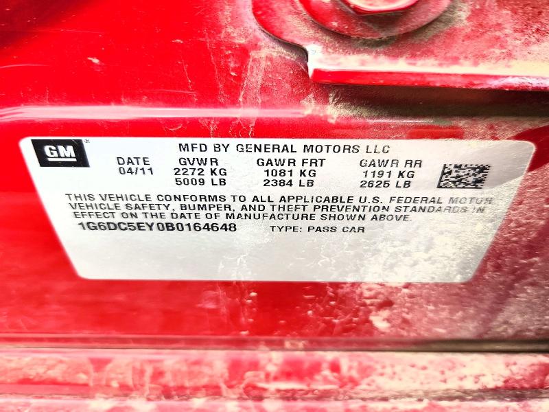 Auction sale of the 2011 Cadillac Cts, vin: 1G6DC5EY0B0164648, lot number: 64310816