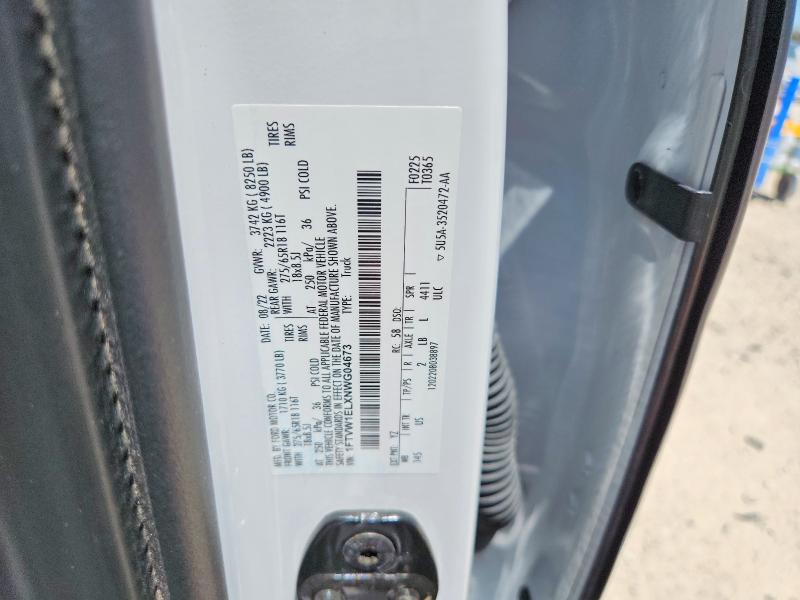 Aukcja sprzedaży 2022 Ford F150, vin: 1FTVW1ELXNWG04673, numer aukcji: 65544226