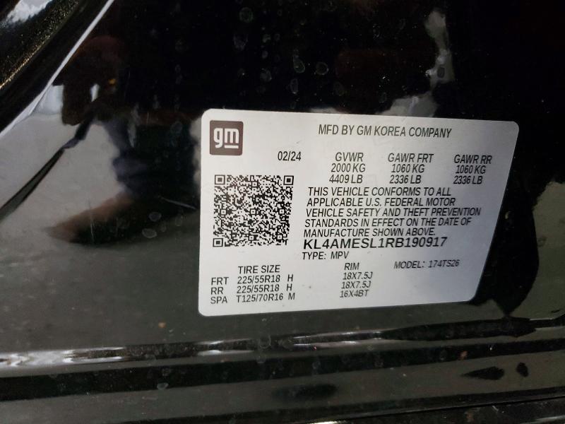 65654776 :رقم المزاد ، KL4AMESL1RB190917 vin ، 2024 Buick Encore Gx مزاد بيع