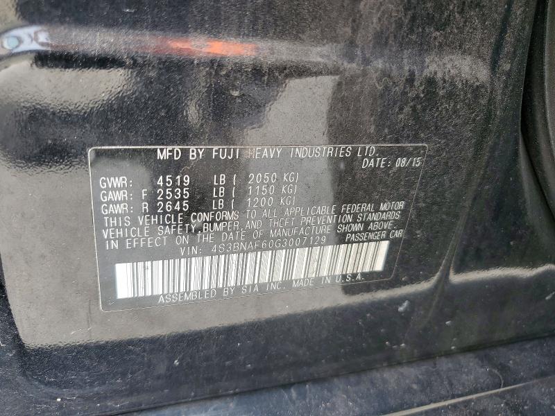 Продажа на аукционе авто 2016 Subaru Legacy, vin: 4S3BNAF60G3007129, номер лота: 64192256